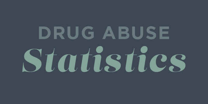 Drug abuse statistics infographic.