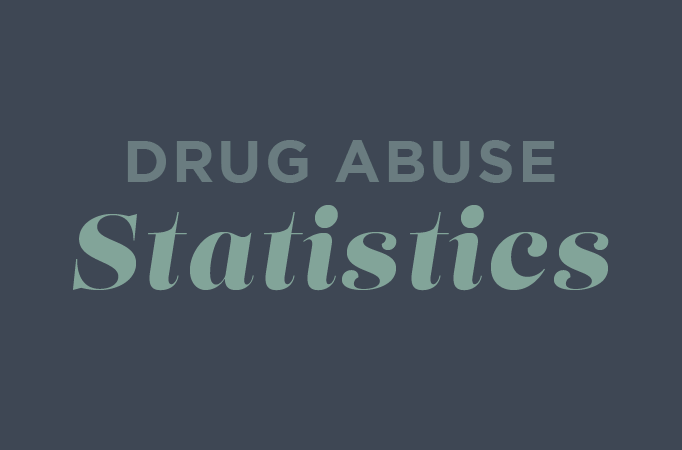 Drug abuse statistics infographic.