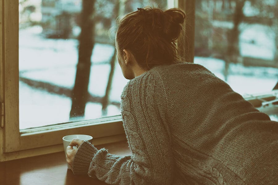 This woman looking out the window decides she is quitting drugs for good.