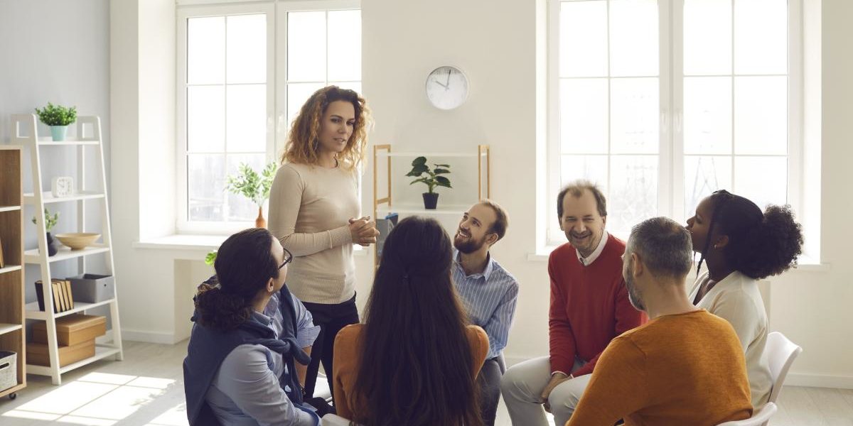 a group of people in an outpatient care center in jacksonville florida