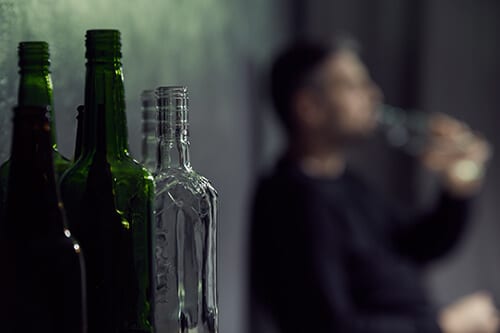 Man using Zoloft and alcohol is hide his depression