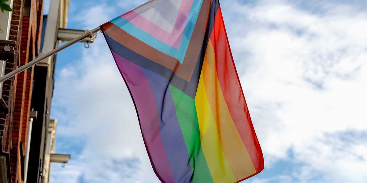 a gay flag for an LGBTQ Rehab center