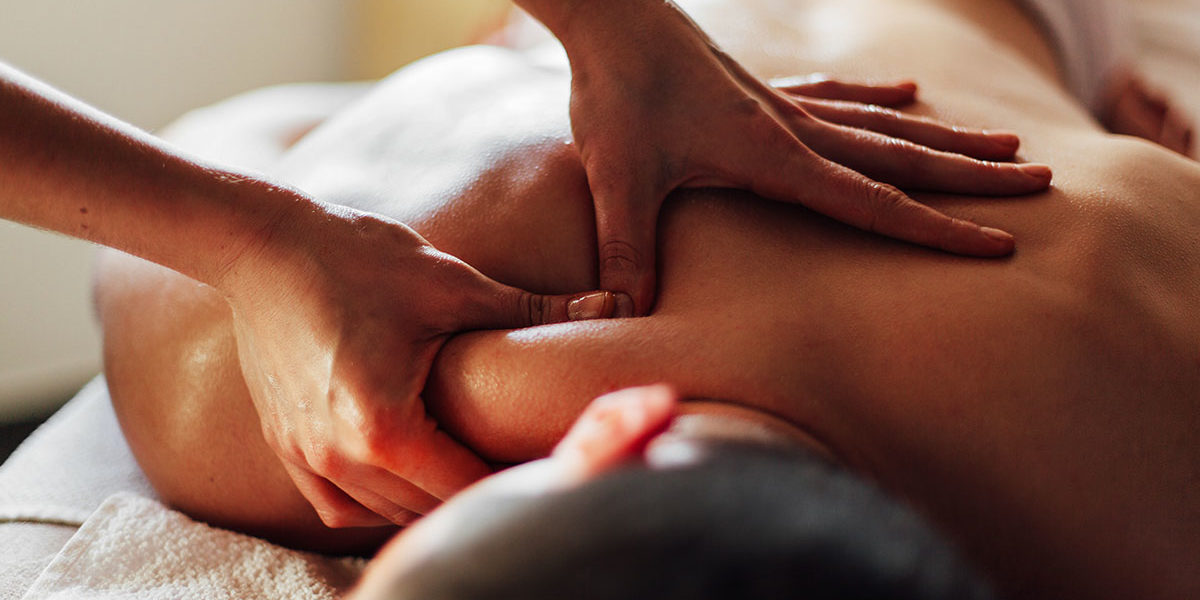 woman gets massage therapy during addiction recovery