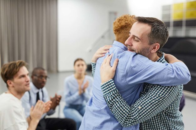 a man getting help at one of the best heroin rehabs