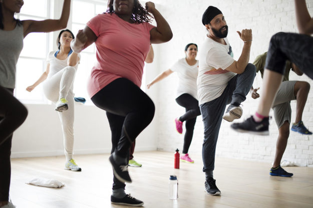 a workout class at a Fitness Drug Rehab