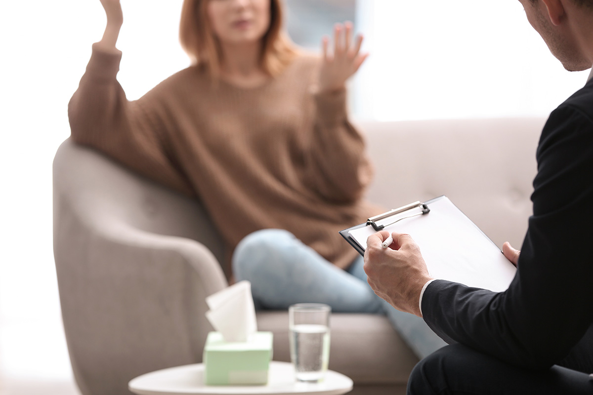 woman gesturing during Motivational Interviewing