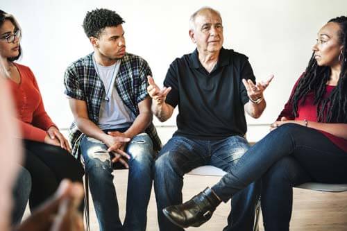 man gesturing during the Alcohol Addiction Treatment Program Near Jacksonville FL